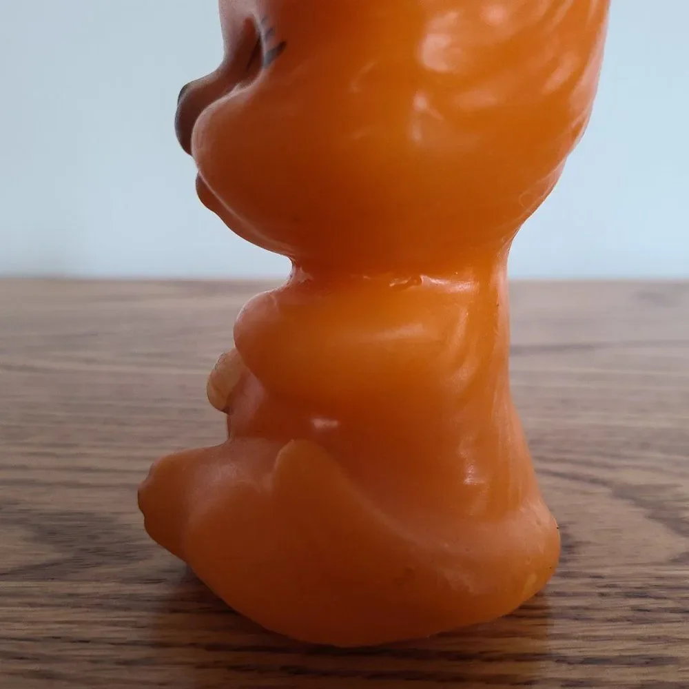 Vintage Novelty Dog Wax Candle - PUPPY DOG WITH BONE - Vintage Rare UNIQUE